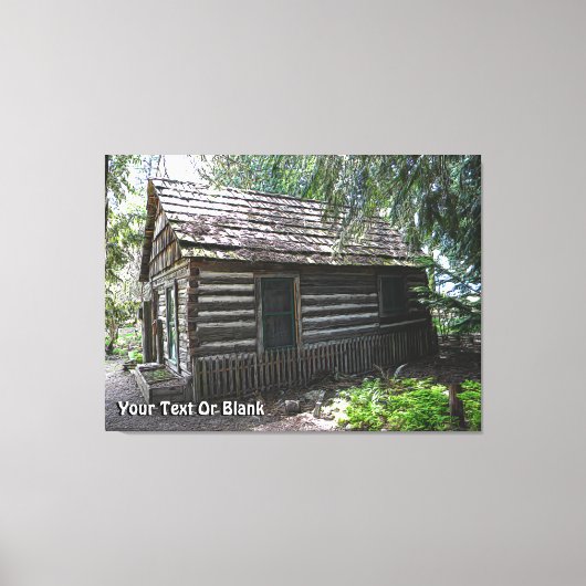 Logcabine Canvas Afdruk (Voorkant)