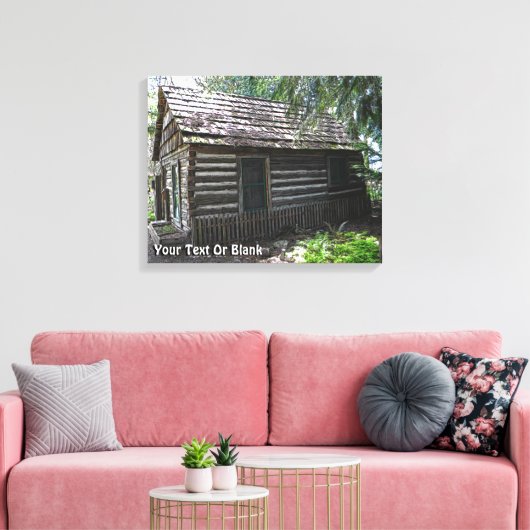 Logcabine Canvas Afdruk (Insitu (Woonkamer))