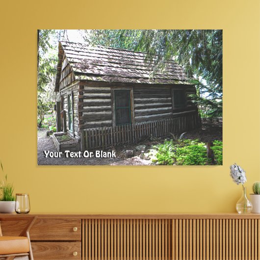 Logcabine Canvas Afdruk (Insitu (Woonkamer))