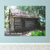 Logcabine Canvas Afdruk (Insitu (Houten vloer))