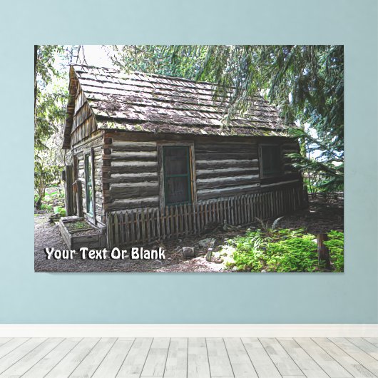 Logcabine Canvas Afdruk (Insitu (Houten vloer))