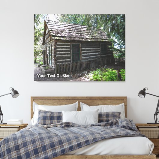 Logcabine Canvas Afdruk (Insitu (Slaapkamer))