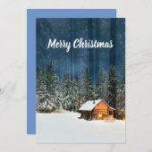 Logcabine Feestdagenkaart (Voorkant / Achterkant)