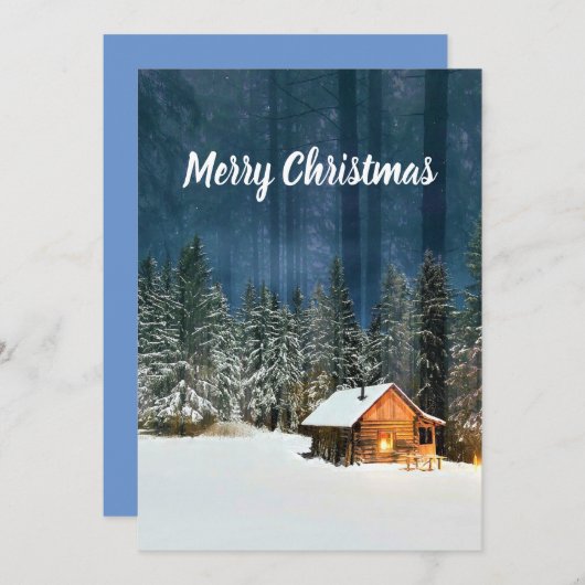 Logcabine Feestdagenkaart (Voorkant / Achterkant)