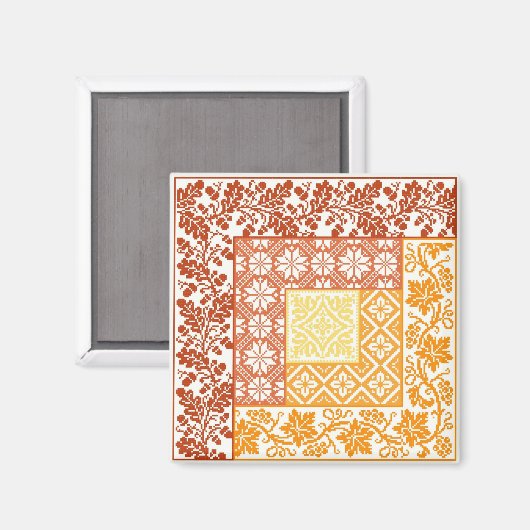 Logcabine herfst magneet (Voorkant / Achterkant)