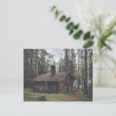 Logcabine in de briefkaarten van de bossen (Staand voorkant)