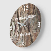 Logcabine, landstartpunt, boomschors grote klok (Hoek)