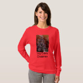 Logcabine met Kerstmis T-shirt (Voorkant volledig)