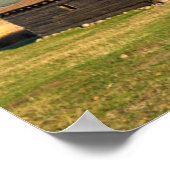 Logcabine nabij berggebied poster (Hoek)