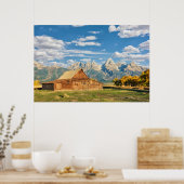 Logcabine nabij berggebied poster (Keuken)