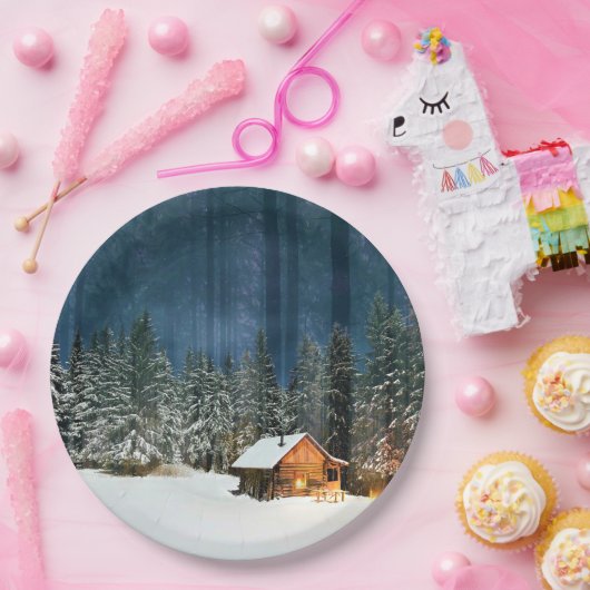 Logcabine Papieren Bordje (Feest)