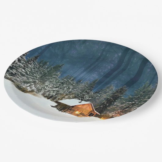 Logcabine Papieren Bordje (Gekanteld)