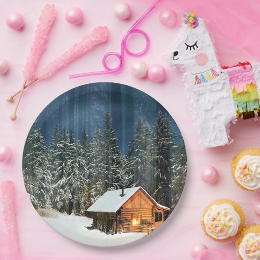 Logcabine Papieren Bordje (Feest)