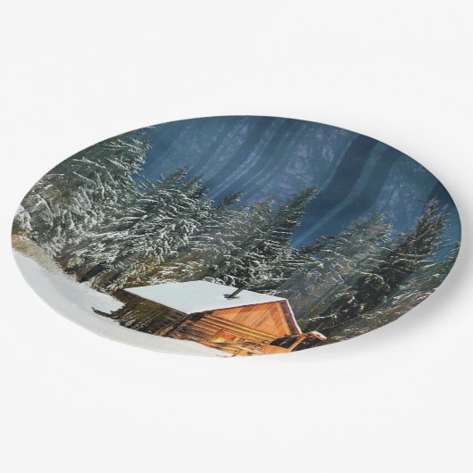 Logcabine Papieren Bordje (Gekanteld)