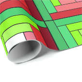 Logcabine Quilt Designed Wrapping Paper Cadeaupapier (Rol Hoek)