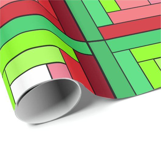 Logcabine Quilt Designed Wrapping Paper Cadeaupapier (Rol Hoek)