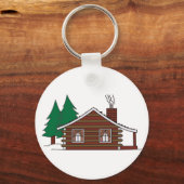 Logcabine Sleutelhanger (Voorkant)