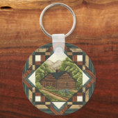 Logcabine Sleutelhanger (Voorkant)