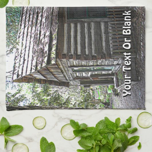 Logcabine Theedoek (Gevouwen)