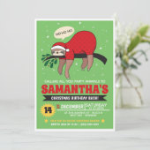 Logeer Kerstfeest Uitnodiging (Staand voorkant)