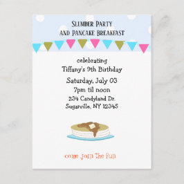 Logeerfeest en pannenkoekenontbijt kaart