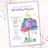 Logeerfeest Verjaardagsfeest Slumberparty Kaart