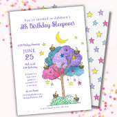 Logeerfeest Verjaardagsfeest Slumberparty Kaart