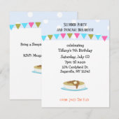 Logeerpartij en pannenkoekenontbijt kaart (Voorkant / Achterkant)