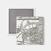 Loggan's kaart van Oxford, oostelijk blad Magneet (Voorkant / Achterkant)