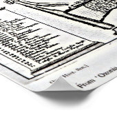 Loggan's kaart van Oxford, oostelijk blad Poster (Hoek)