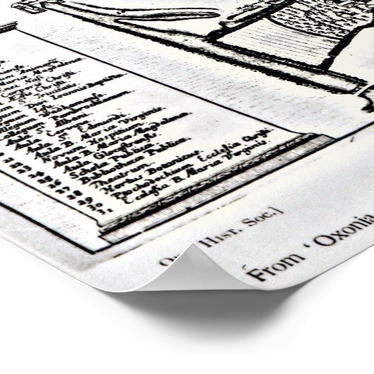 Loggan's kaart van Oxford, oostelijk blad Poster (Hoek)