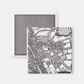 Loggan's kaart van Oxford, Western blad Magneet (Voorkant / Achterkant)