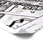 Loggan's kaart van Oxford, Western blad Poster (Hoek)