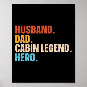 Logged Out Houten Blokhut Ontwerp Voor Je Houten B Poster