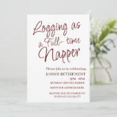 Loggen als een fulltime napper op maat gemaakte le kaart (Staand voorkant)