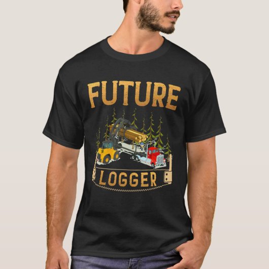 Loggen Toekomst Logger Lumberjack Hout Snijder Hou T-shirt (Voorkant)