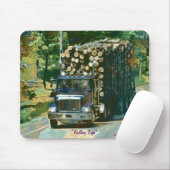 Loggen Truck Highway Rijden Art Mousepad Muismat (Met muis)