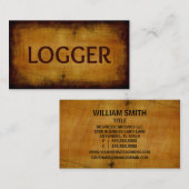 Logger Antiek Visitekaartje (Voorkant / Achterkant)