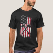 Logger Lumberjack American Flag Ax Throwing Hatch T-shirt (Voorkant)
