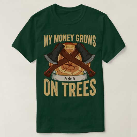 Logger My Money groeit op Trebes Papa Lumberjack T-shirt (Design voorkant)