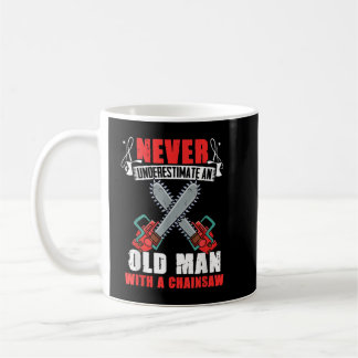 Logger Old Guy Chainzaag Humor Lumberjack Arborist Koffiemok