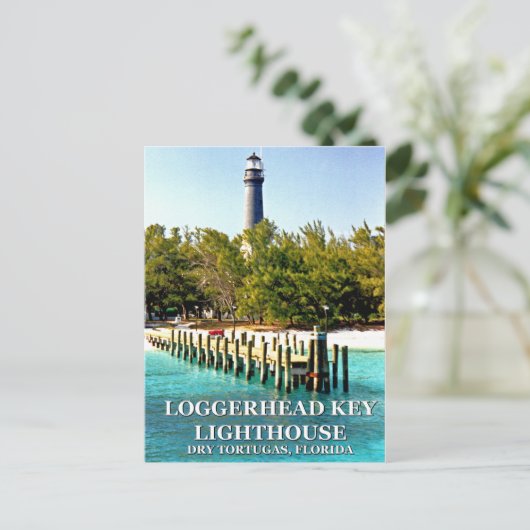 Loggerhead Key Lighthouse, Briefkaart van Florida (Staand voorkant)