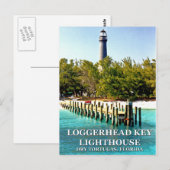 Loggerhead Key Lighthouse, Briefkaart van Florida (Voorkant / Achterkant)