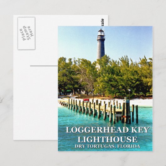 Loggerhead Key Lighthouse, Briefkaart van Florida (Voorkant / Achterkant)