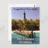Loggerhead Key Lighthouse, Briefkaart van Florida (Voorkant / Achterkant)