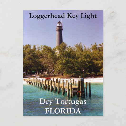 Loggerhead Key Lighthouse, Briefkaart van Florida (Voorkant)