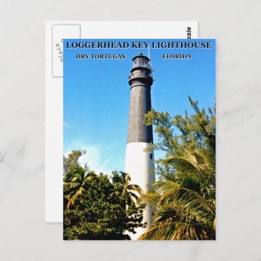 Loggerhead Key Lighthouse, Briefkaart van Florida (Voorkant / Achterkant)