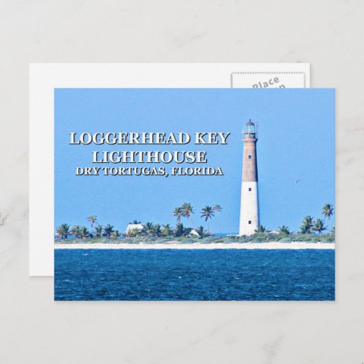 Loggerhead Key Lighthouse, Briefkaart van Florida (Voorkant / Achterkant)