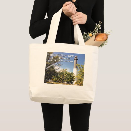 Loggerhead Key Lighthouse, Dry Tortugas Florida Grote Tote Bag (Voorkant (product))