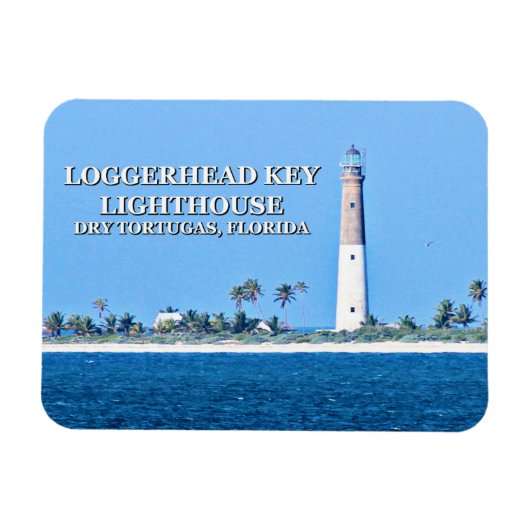 Loggerhead Key Lighthouse, Dry Tortugas Florida Magneet (Horizontaal)